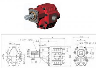 Gear pump Binotto NPGH-116 ASAE L